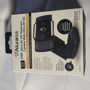 Aluratek 2K HD Webcam, model AWC2KF